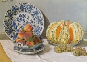Kavun ile natürmort. 1872 by Claude Monet