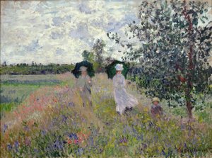 Argenteuil yakınlarında yürüyüş yapmak by Claude Monet