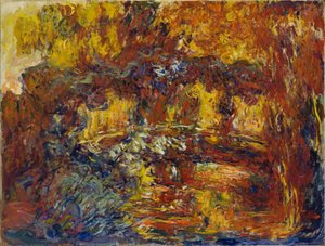 Japon Yaya Köprüsü, c.1920 (tuval üzerine yağlıboya) by Claude Monet
