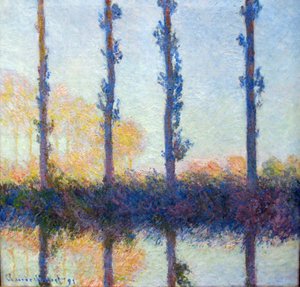 dört ağaç by Claude Monet