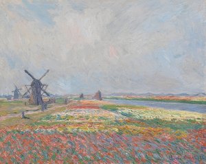Lahey yakınlarındaki lale tarlaları. 1886 by Claude Monet