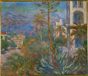 Bordighera Villaları, İtalya (tuval üzerine yağlıboya) by Claude Monet