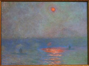 Waterloo Köprüsü, Sisteki Güneş (Sonne im Nebel) by Claude Monet