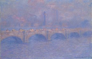 Waterloo Köprüsü, Güneş Işığı Etkisi, 1903. by Claude Monet