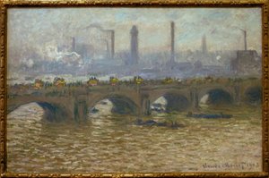 Waterloo Köprüsü, Temps grisi (Waterloo Köprüsü, Gri Gökyüzü by Claude Monet