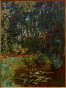 Nilüfer havuzunun köşesi, 1918 by Claude Monet
