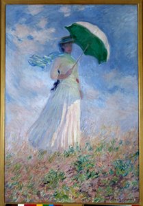 Şemsiyeli Kadın Sağa Döndü by Claude Monet