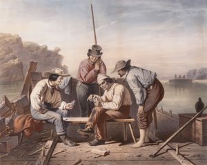 Bir İkilemde, Mississippi Raftsmen Oyun Kağıtları by Claude Régnier