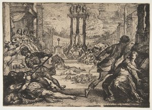 Triumvirate Tarafından Bir Katliam, yaklaşık. 1624. by Claude Vignon