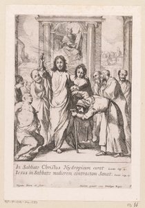 Şabat Günü topal adamı ve çarpık kadını iyileştirmek Miracula Domini Nostri Jesu Christi (dizi adı) İsa