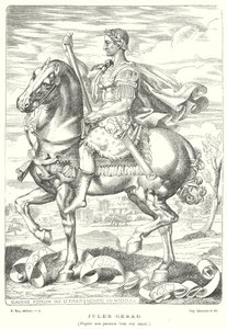 Julius Caesar, Romalı asker ve politikacı (gravür) by Claudius Popelin