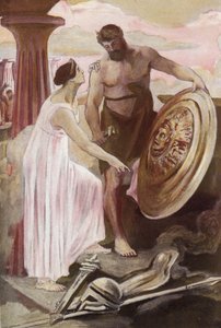Vulcan tarafından yaratılan Aşil kalkanı. Clement Gontier (1876-1918) tarafından Homere