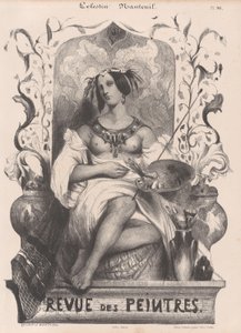 Revue de Peintres, 1835 için Başlık Sayfası. by Célestin Nanteuil