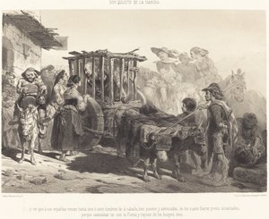 ...ve arkasından altı yedi adamın geldiğini gördü... by Célestin Nanteuil