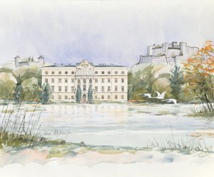 Salzburg Müziğin Sesi (kağıt üzerinde wc) by Clive Metcalfe