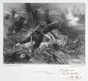 Fransa-Prusya Savaşı 1870-1871: Fransız tüfekçiler. Clement August Andrieux