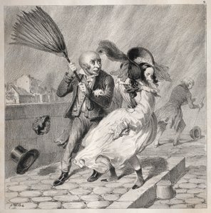 Bambochades: Barometremin havasının iyi olduğunu görüyor musun!... için zengin bir zaman..., 1841. by Clémente Pruche