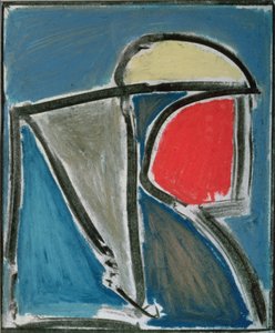 Maske, 1995 (kağıt üzerine mum boya, pastel ve karakalem)