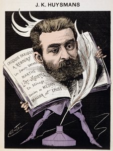 Karikatür Joris Karl (Joris-Karl) Huysmans (1848-1907) - “Bugünün Adamları”nda. by Coll Toc