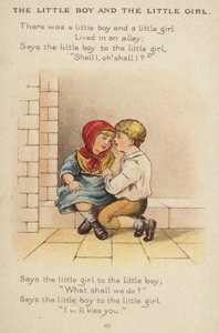 Tekerleme: Küçük Oğlan ve Küçük Kız (chromolitho)