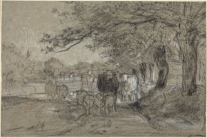 Ağaçların Altında İnekler ve Koyunlar by Constant Troyon