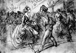 Dansta, 19. yüzyıl, 1930. by Constantin Guys