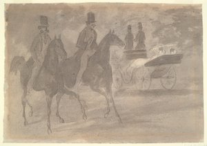 Parkta Süren At Arabaları by Constantin Guys
