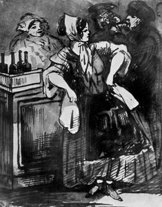 Le Comptoir, 19. yüzyıl, 1930. by Constantin Guys