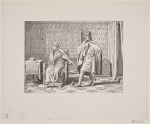 Svend Grundtvig için çizim, "Marsk Stig: Dansk Folkevise Fra 13de Aarhundrede", 1861 by Constantin Hansen
