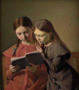 Sanatçının Kızkardeşleri Signe ve Henriette Kitap Okuma, 1826