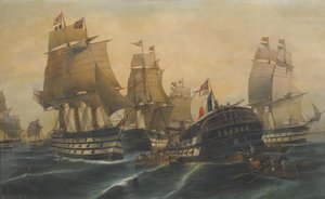 Trafalgar Savaşı by Constantinos Volanakis