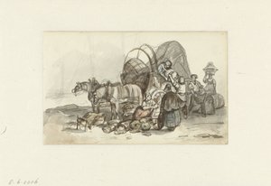 Araba boşaltma by Constantinus Cornelis Huysmans