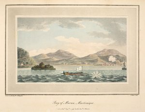 Maran Körfezi, Martinik, Rev. Cooper Willyams'ın 'An Account of the Campaign in the West Indies'den bir örnek, S. Alken'in litografisi, pub. Londra 1796
