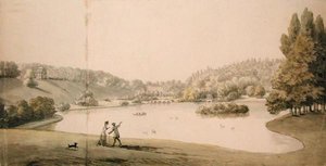 Stourhead, c.1780 (kağıt üzerine suluboya ve kurşun kalem)