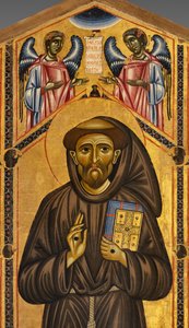 Bardi St. Francis sunağı ve hayatının yirmi hikayesi, Bardi Şapeli, Aziz ve meleklerin Detayı