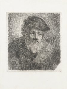 Sakallı ve şapkalı yaşlı adam by Cornelia Scheffer Lamme
