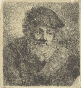 Sakallı ve şapkalı yaşlı adam by Cornelia Scheffer Lamme
