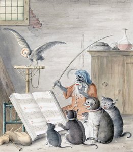 Kedi Konseri (gravür) by Cornelis (after) Saftleven