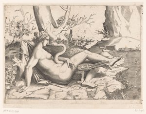 Leda ve kuğu by Cornelis Bos (possibly)