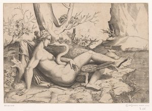 Leda ve kuğu by Cornelis Bos (possibly)