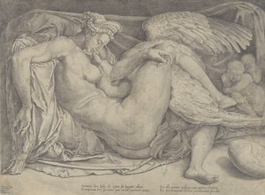 Leda ve Kuğu, 1544-66. by Cornelis Bos
