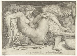 Leda ve kuğu by Cornelis Bos