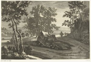 Sürücü ile ormanlık manzara by Cornelis Brouwer