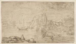Nehir manzarası by Cornelis Claesz van Wieringen (attributed to)