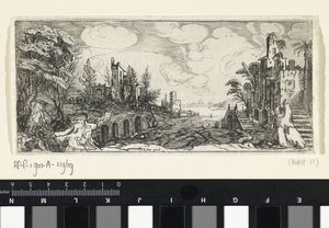 Nehir manzaralı tepelik manzara Manzaralar (dizi başlığı) by Cornelis Claesz van Wieringen (possibly)