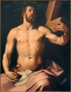 Eucharistic kupa ve haç ile Mesih by Cornelis Cornelisz
