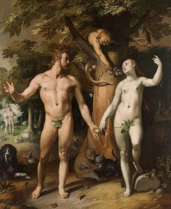 İnsanın Düşüşü. 1592 by Cornelis Cornelisz. van Haarlem