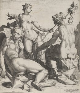Üç Kader, ca. 1589 by Cornelis Cornelisz van Haarlem