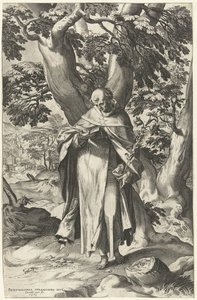 Aziz Dominic, kitap okuyor by Cornelis Cort