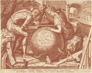 Geometri (Geometri) Yedi Liberal Sanatlar (dizi başlığı) by Cornelis Cort